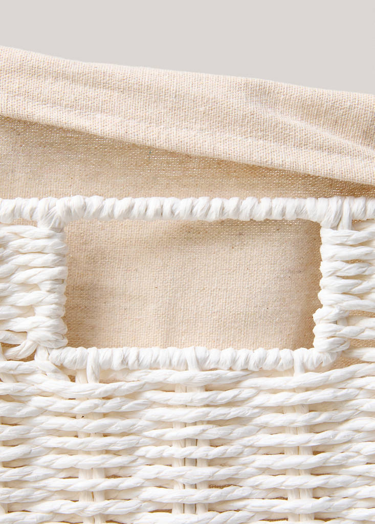 Medium paper laundry basket — White