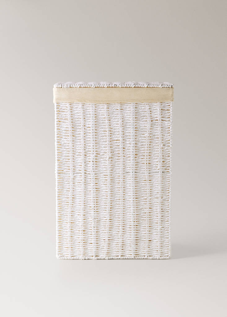 Medium paper laundry basket — White