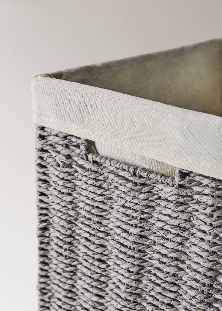 Medium paper laundry basket — Grey
