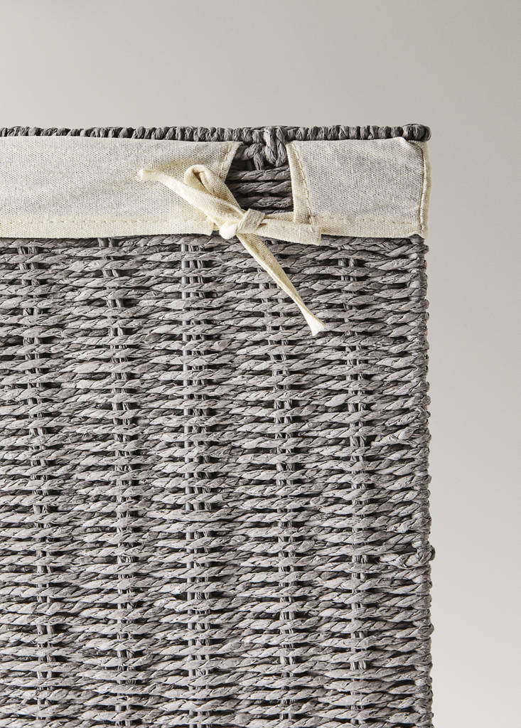 Medium paper laundry basket — Grey