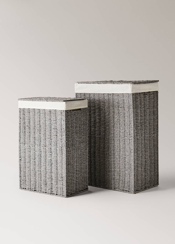 Medium paper laundry basket — Grey