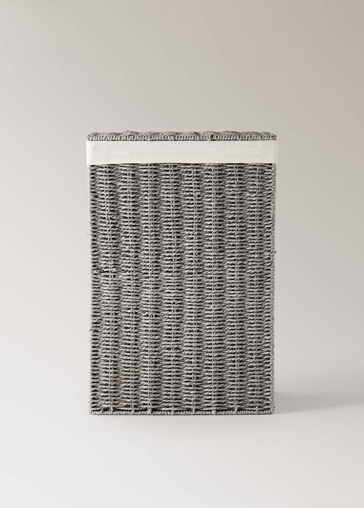 Medium paper laundry basket — Grey
