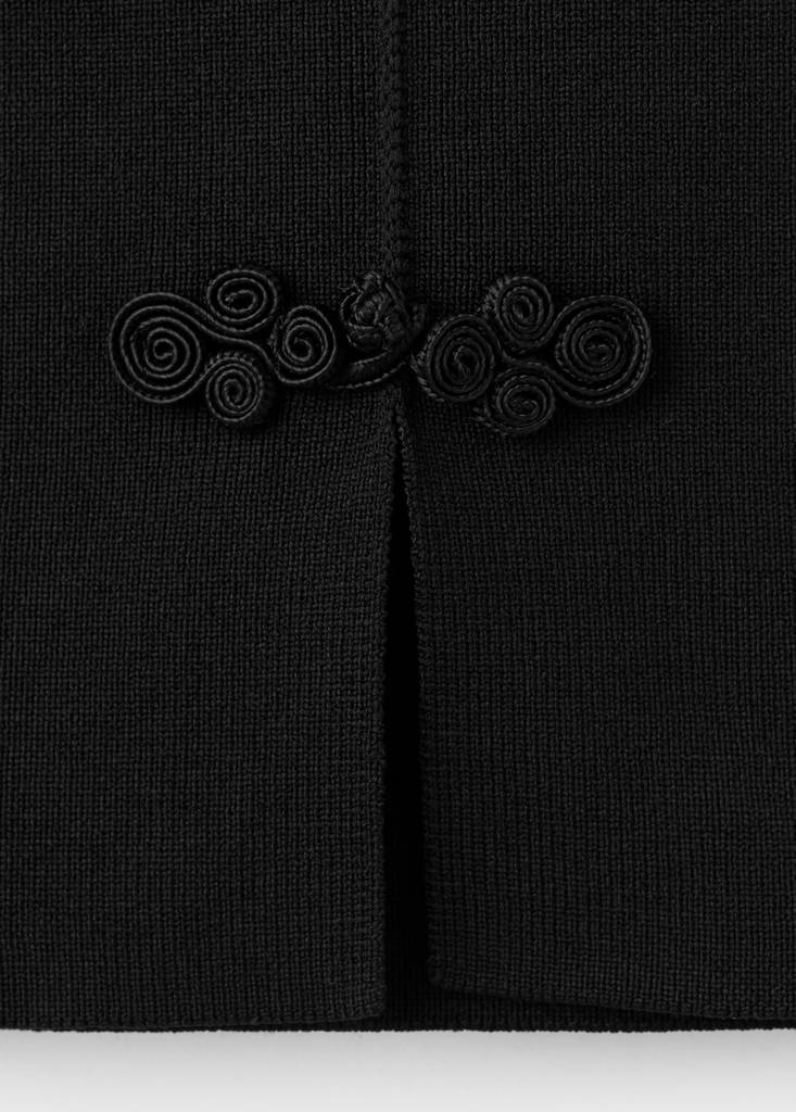 Short skirt with side opening — Black