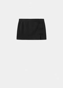 Short skirt with side opening — Black 5
