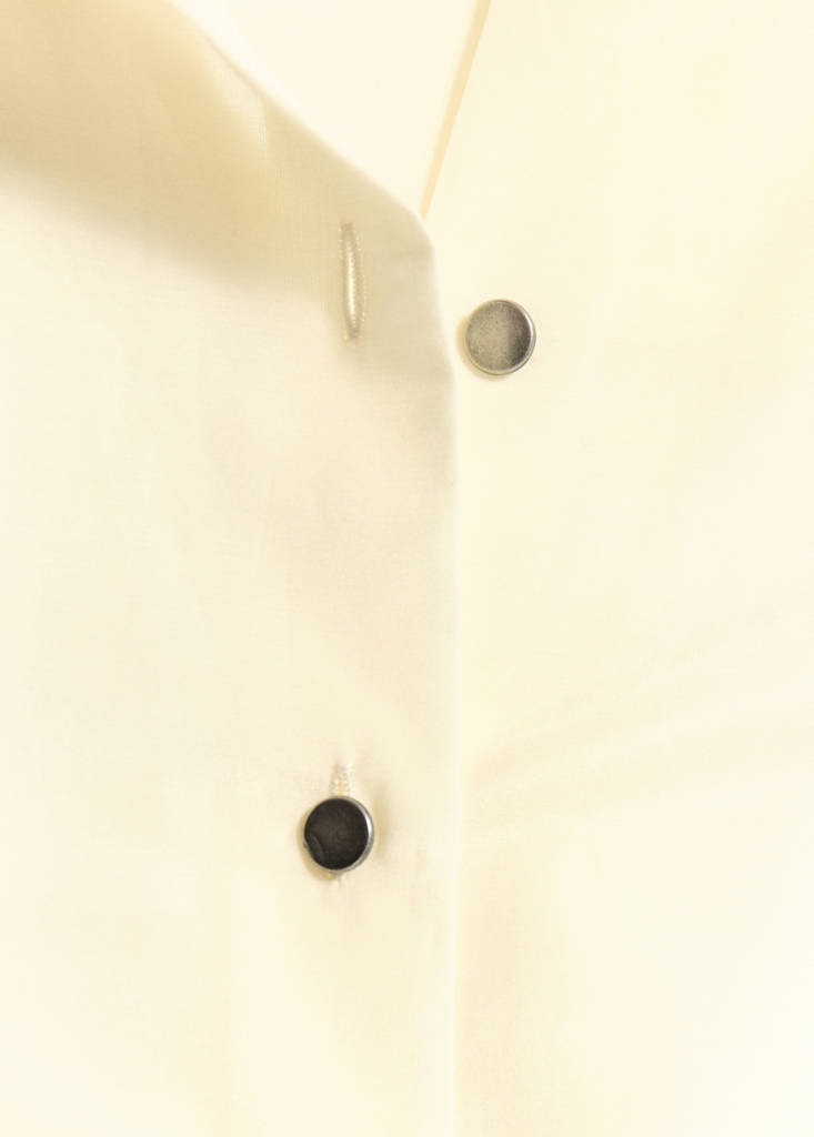 Semi-transparent shirt with beaded belt — Off White