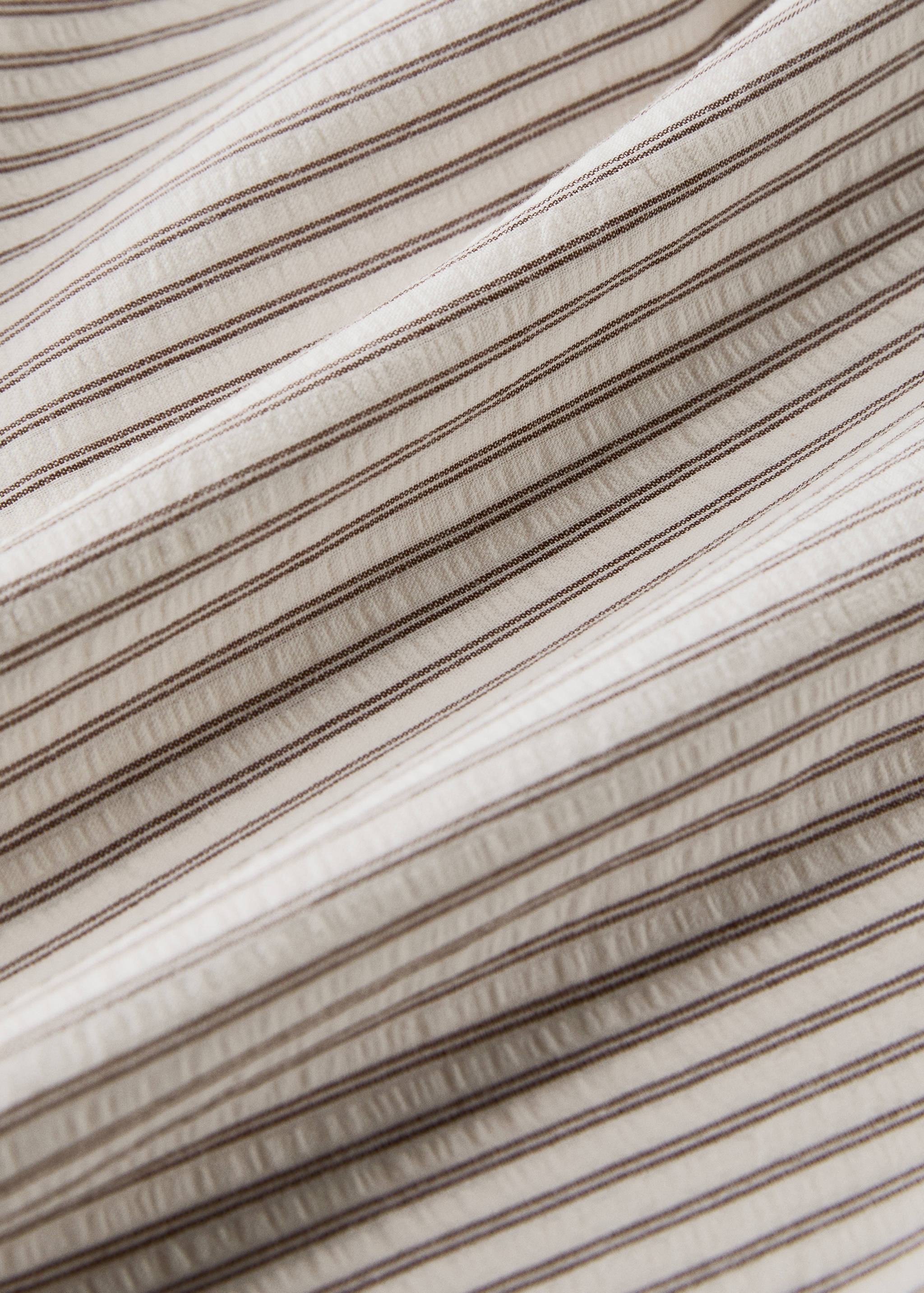 Copripiumino cotone seersucker righe sottili letto 180/200 cm - Dettaglio dell'articolo 1