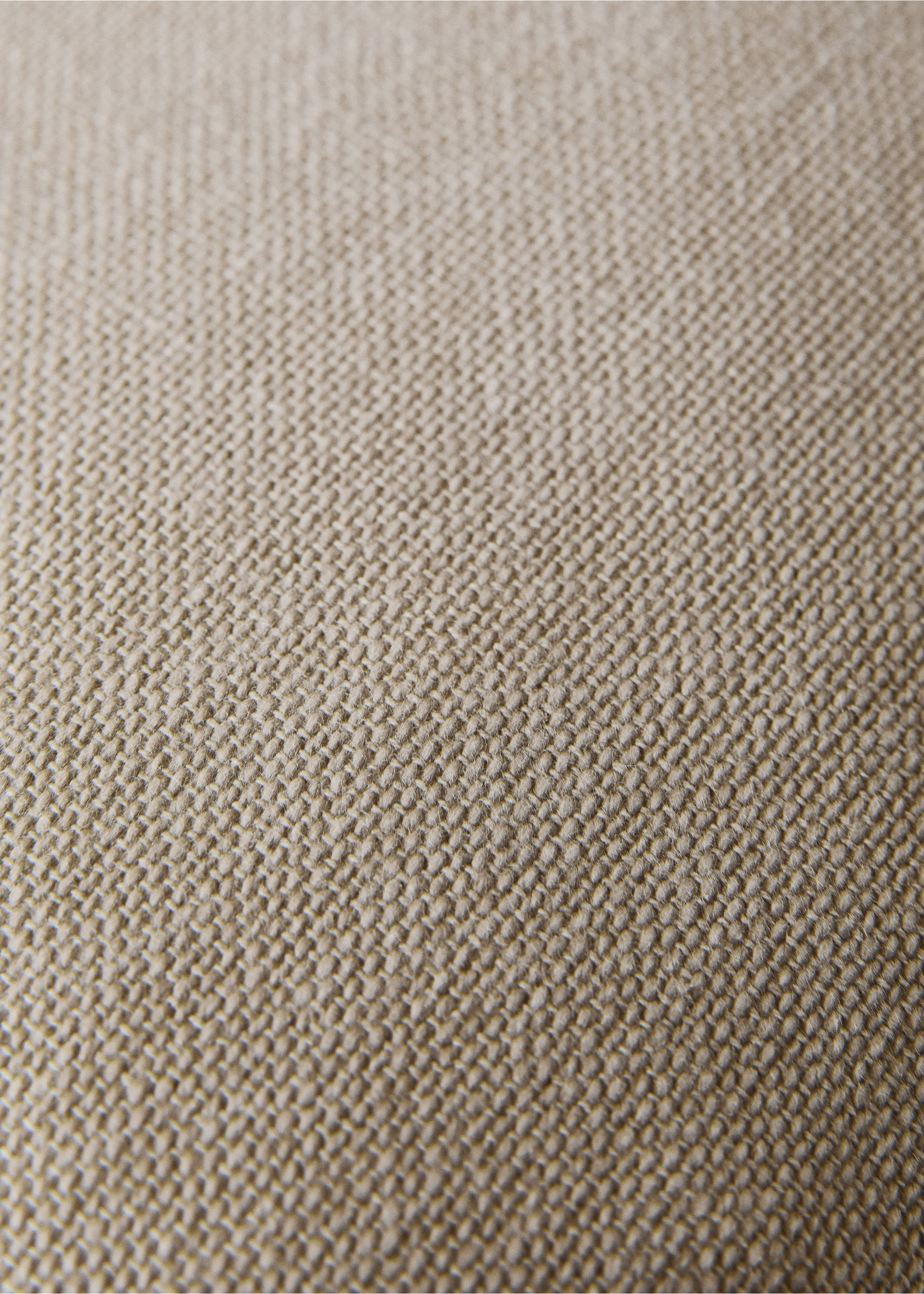 Cotton cushion cover with structure 60x60cm - Details of the article 3, Sand. Ref: 37031463-00.