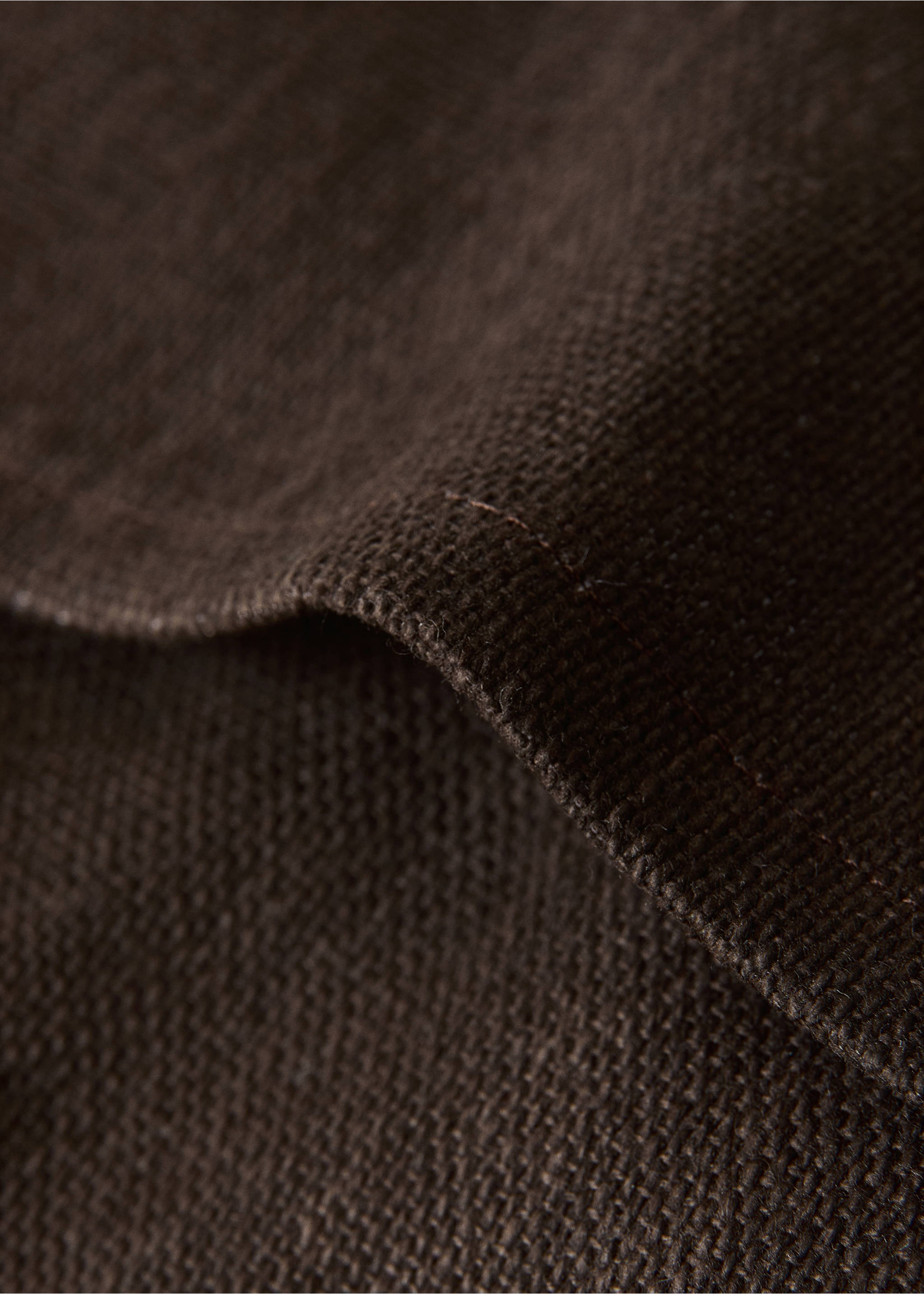 Cotton cushion cover with structure 60x60cm - Details of the article 2, Brown. Ref: 37031463-00.