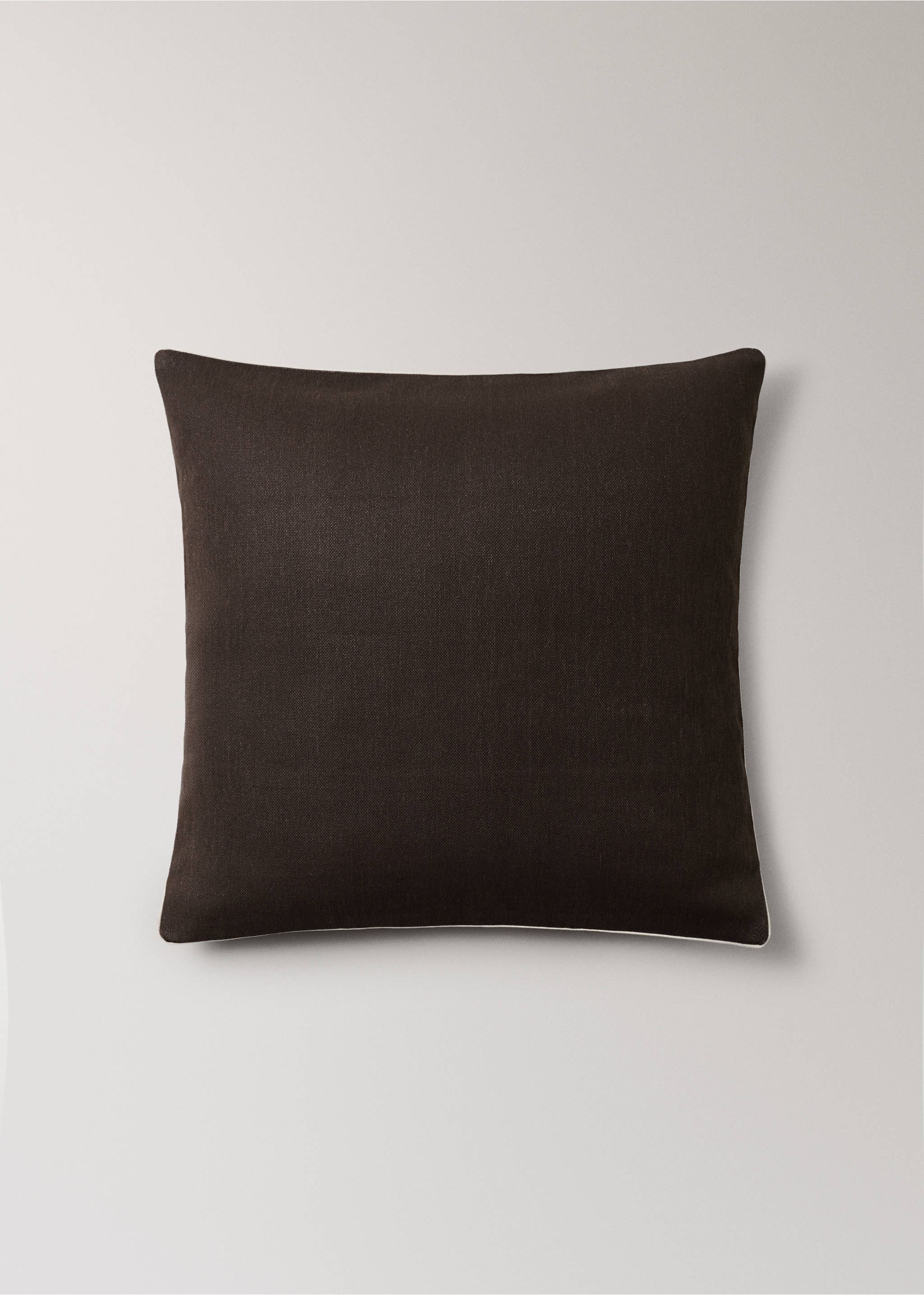 Cotton cushion cover with structure 60x60cm - Article without model, Brown. Ref: 37031463-00.