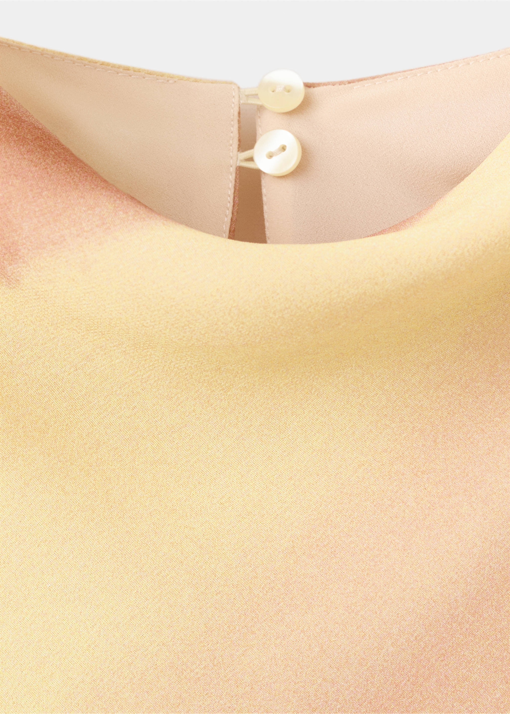 A-line printed dress - Details of the article 8, Pastel Yellow. Ref: 37031465-00.