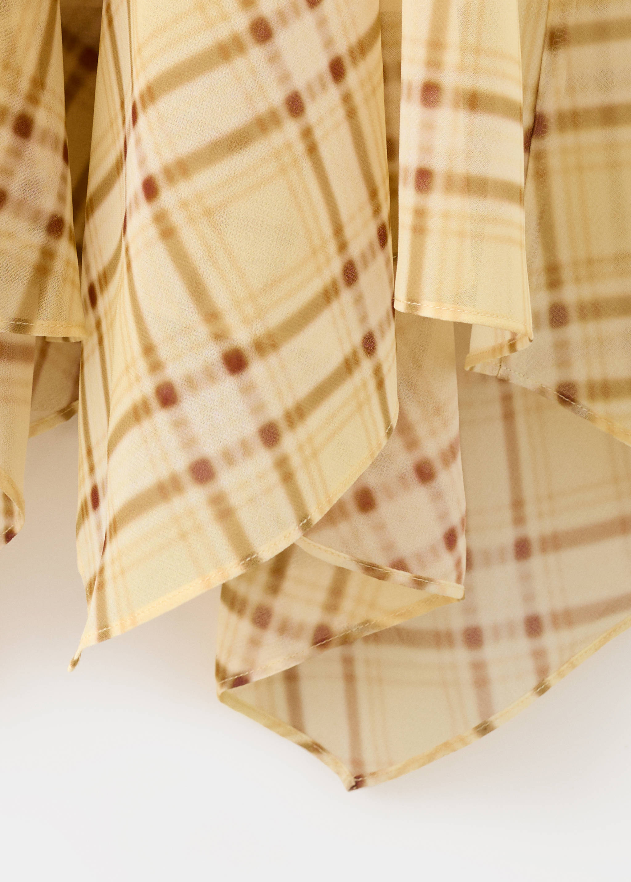 Asymmetrisches Kleid mit Karomuster - Detail des Artikels 0