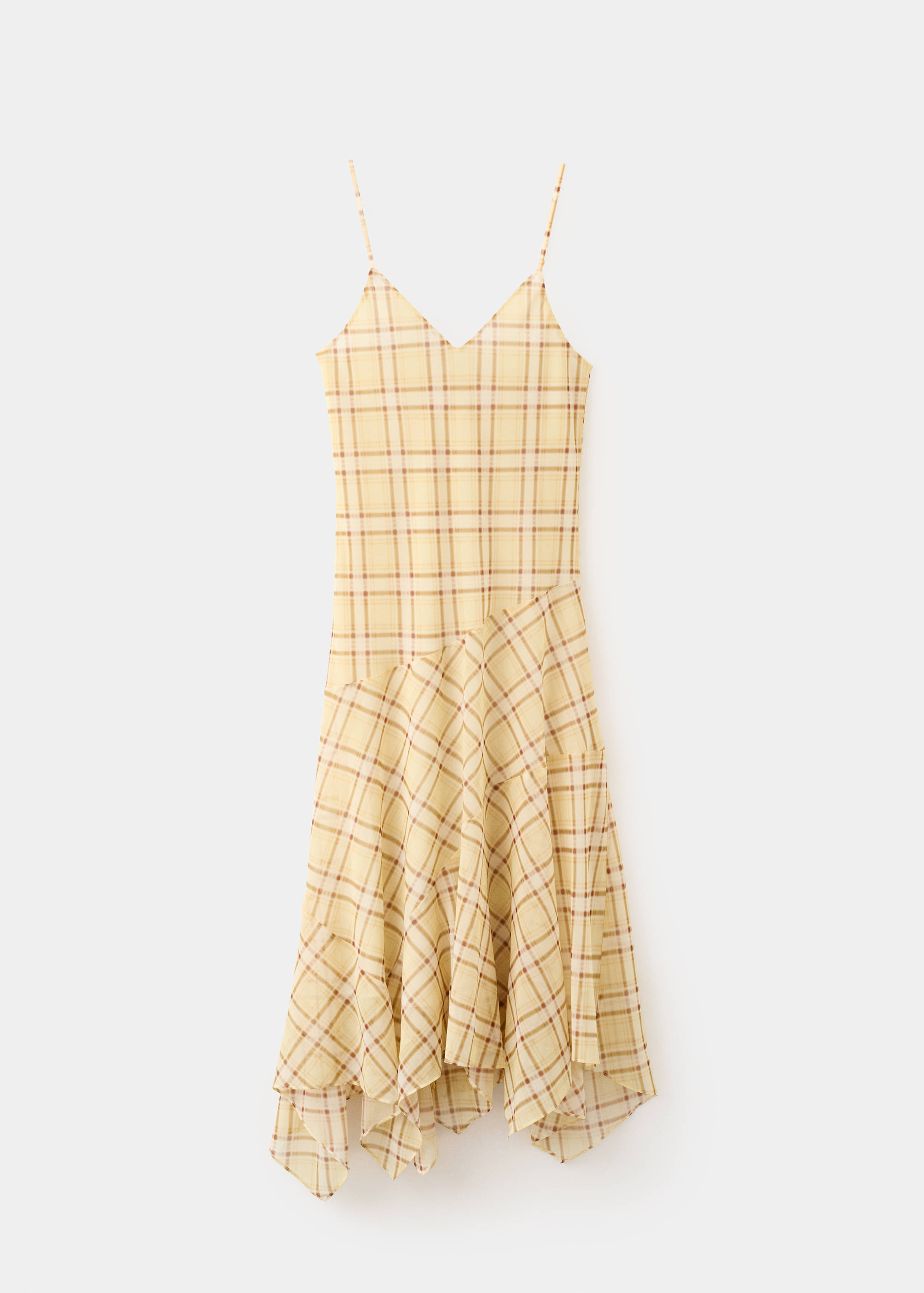 Asymmetrisches Kleid mit Karomuster - Artikel ohne Model