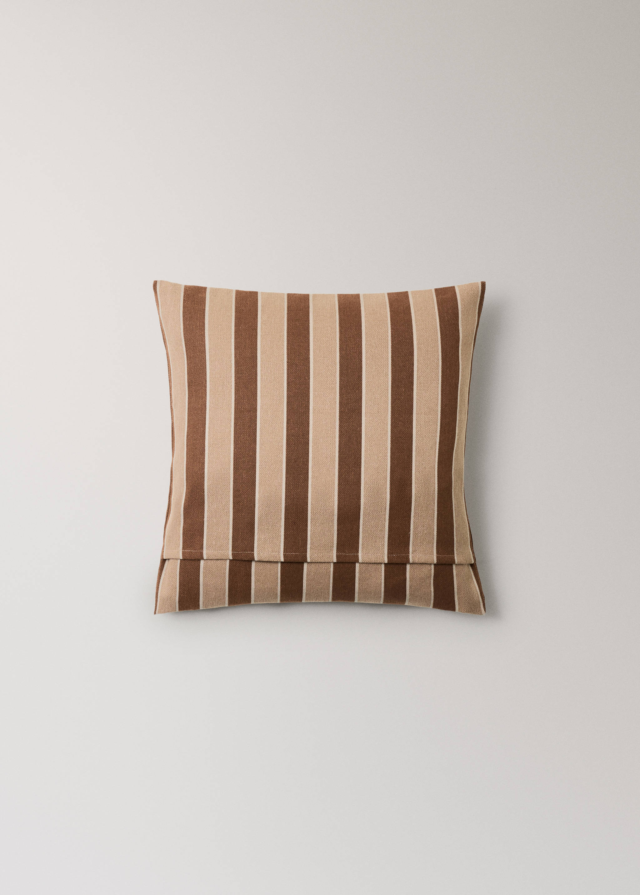 Housse de coussin en coton imprimé à rayures 45x45 cm - Détail de l'article 4