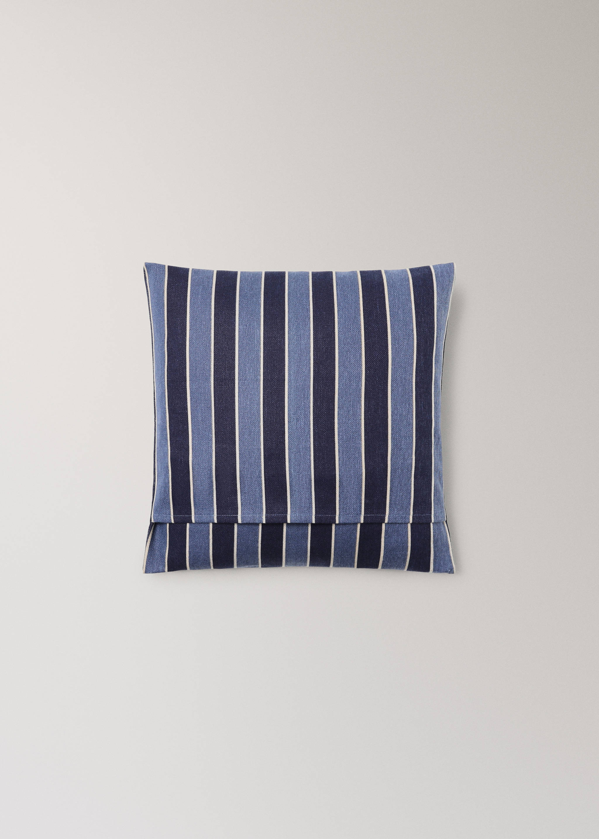 Housse de coussin en coton imprimé à rayures 45x45 cm - Détail de l'article 4