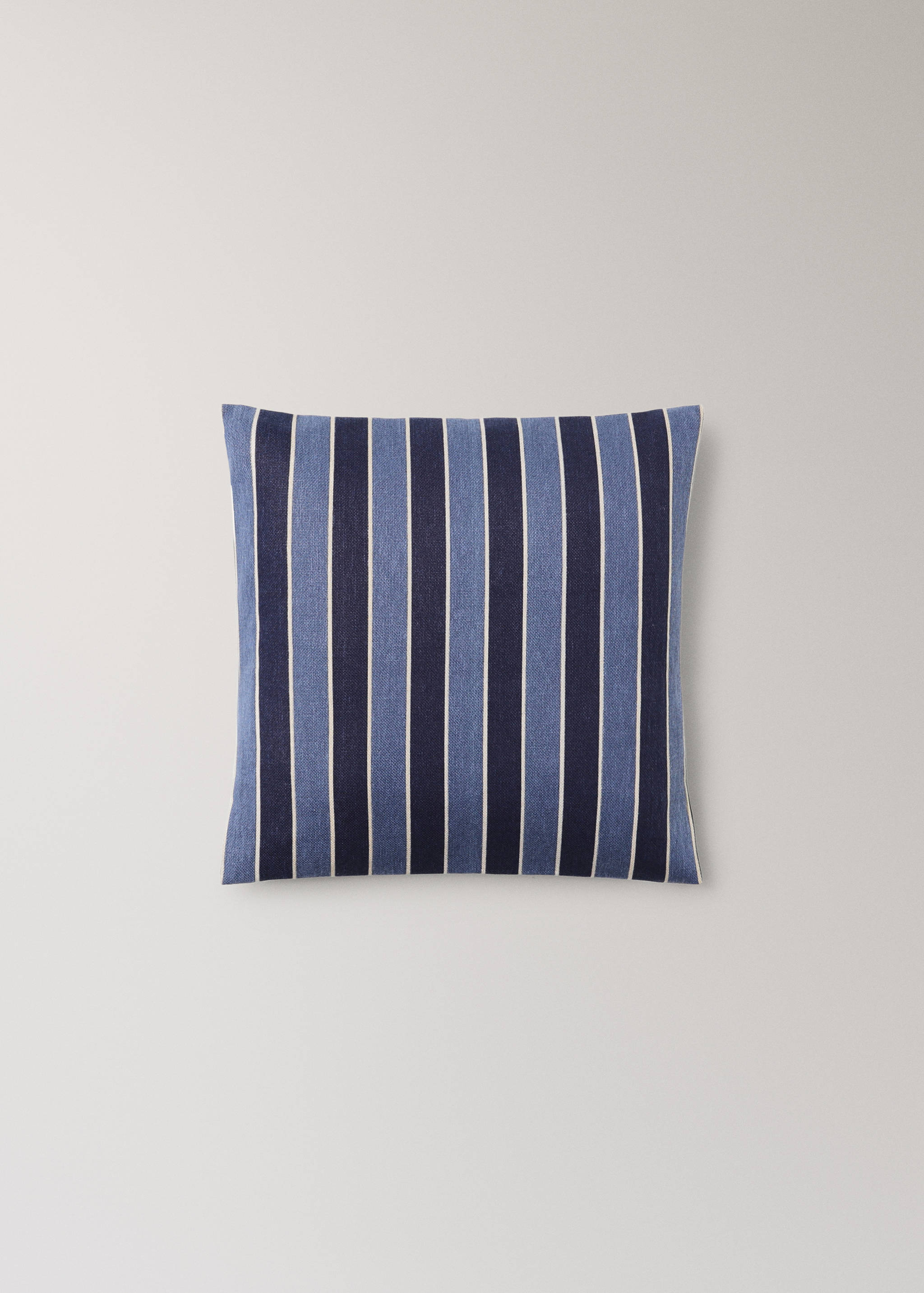 Housse de coussin en coton imprimé à rayures 45x45 cm - Article sans modèle