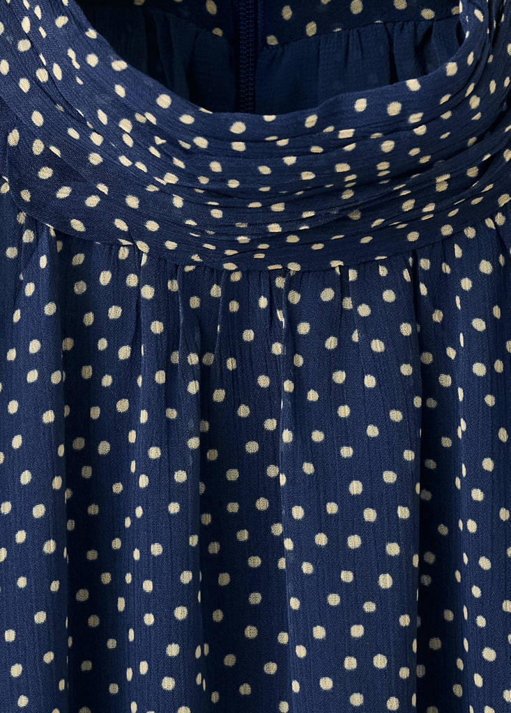Halter polka dot dress — Blue