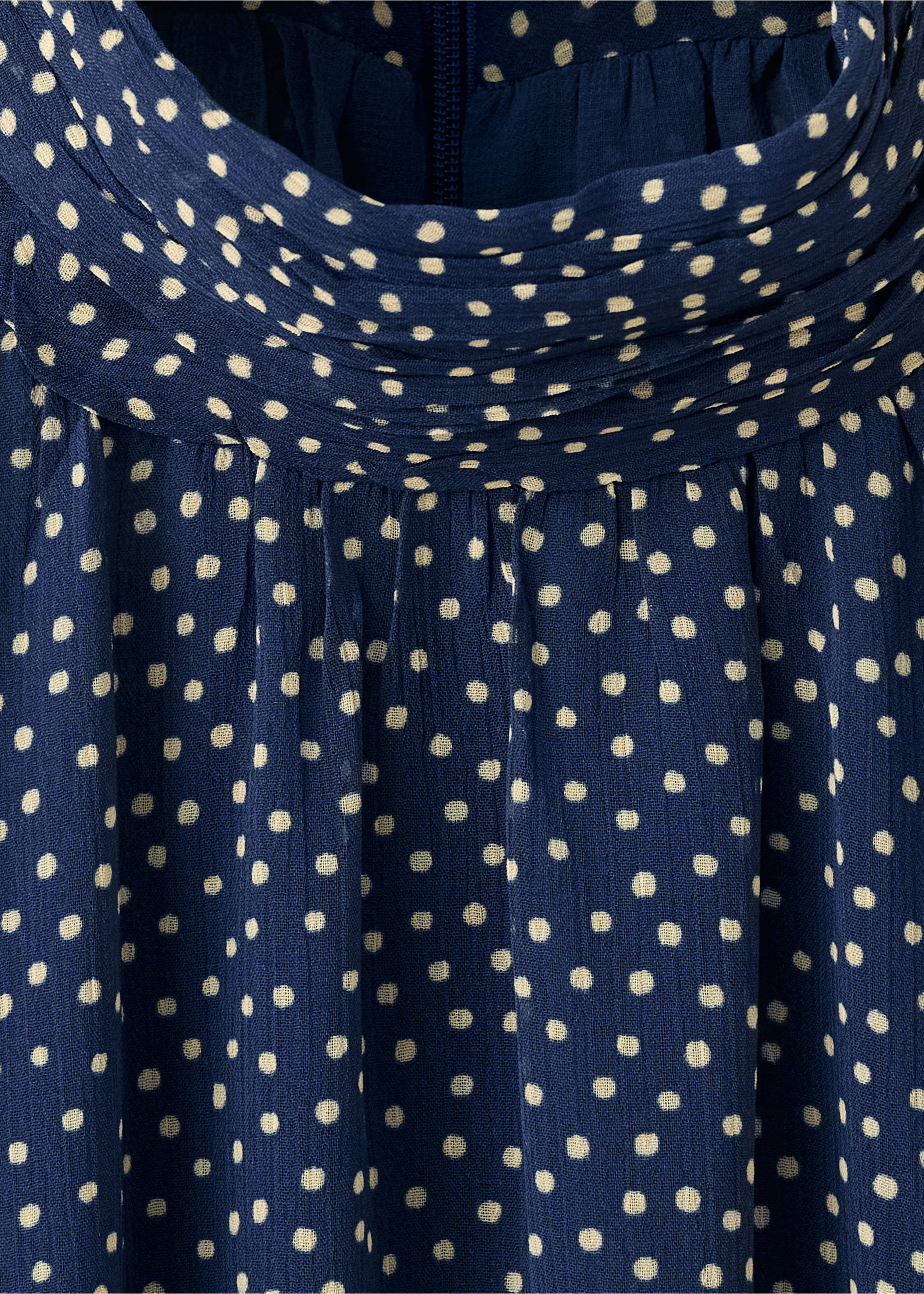 Vestido halter estampado - Detalle del artículo 8, Azul. Ref: 37031471-00.