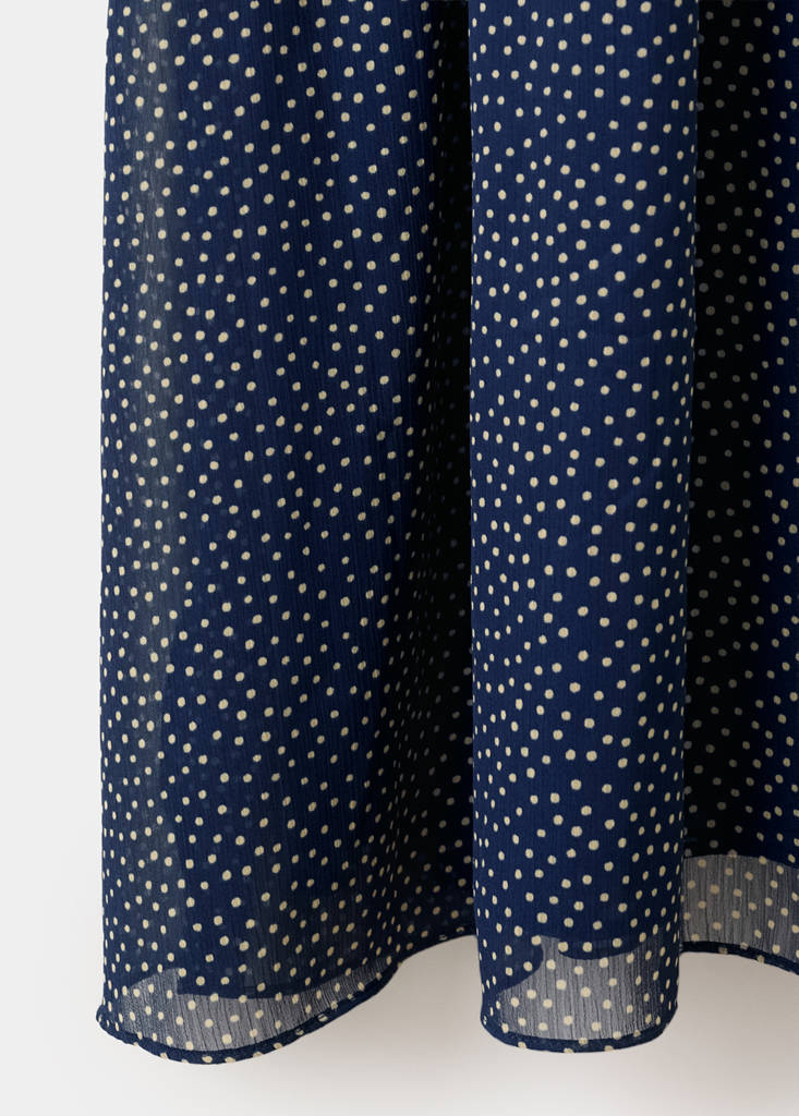 Halter polka dot dress — Blue