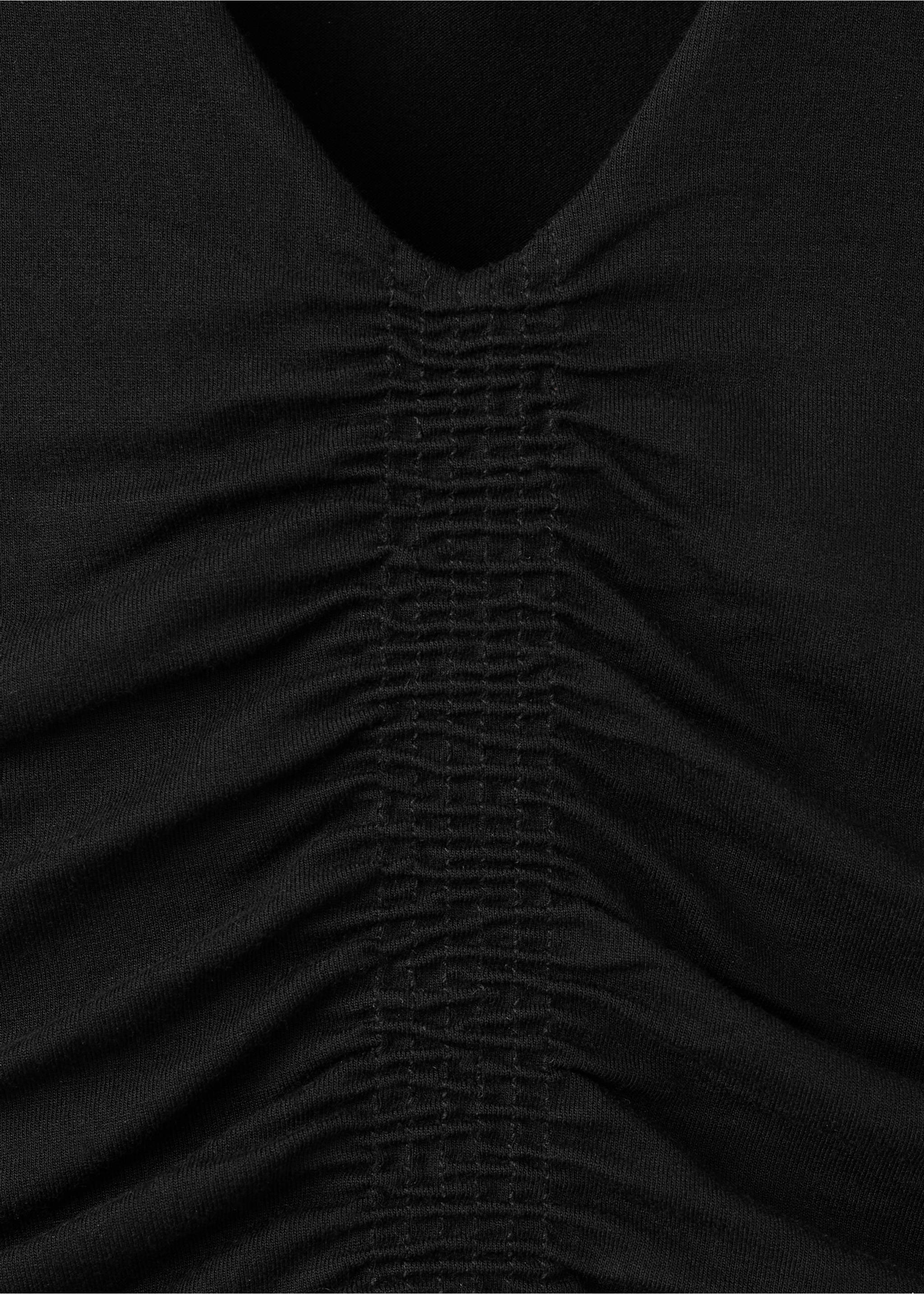 Robe longue froncée - Détail de l'article 8, Noir. Ref: 37031472-00.