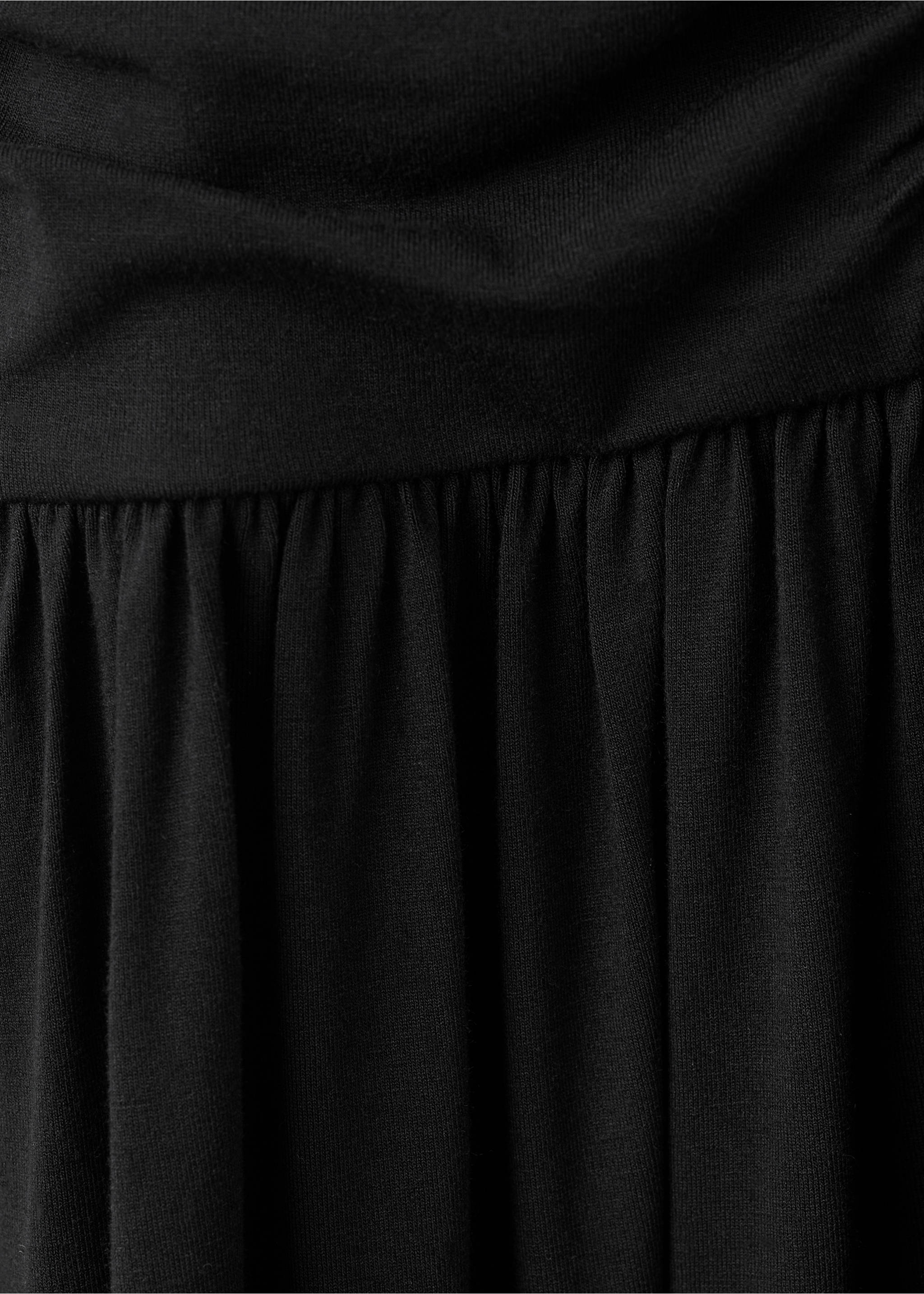 Robe longue froncée - Détail de l'article 0, Noir. Ref: 37031472-00.