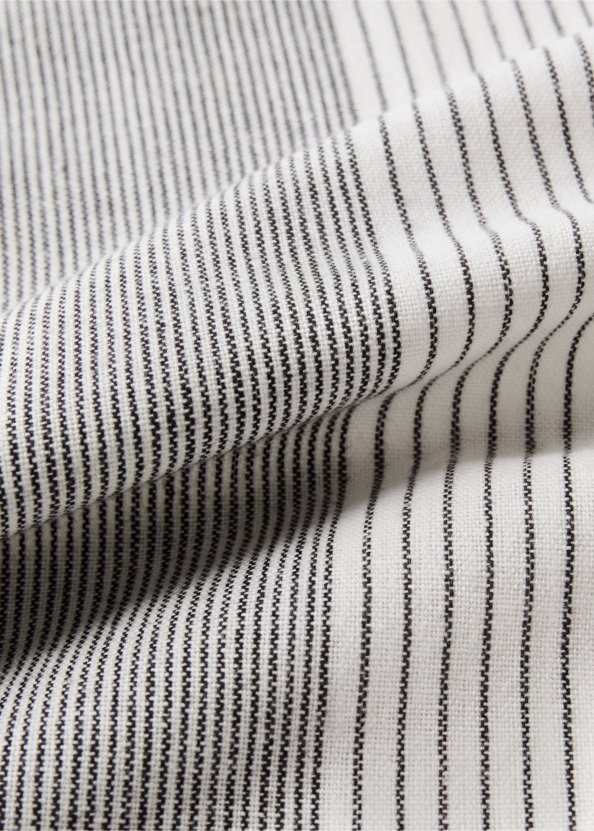 Striped cotton cloths - Details of the article 2, Grey. Ref: 37031474-00.