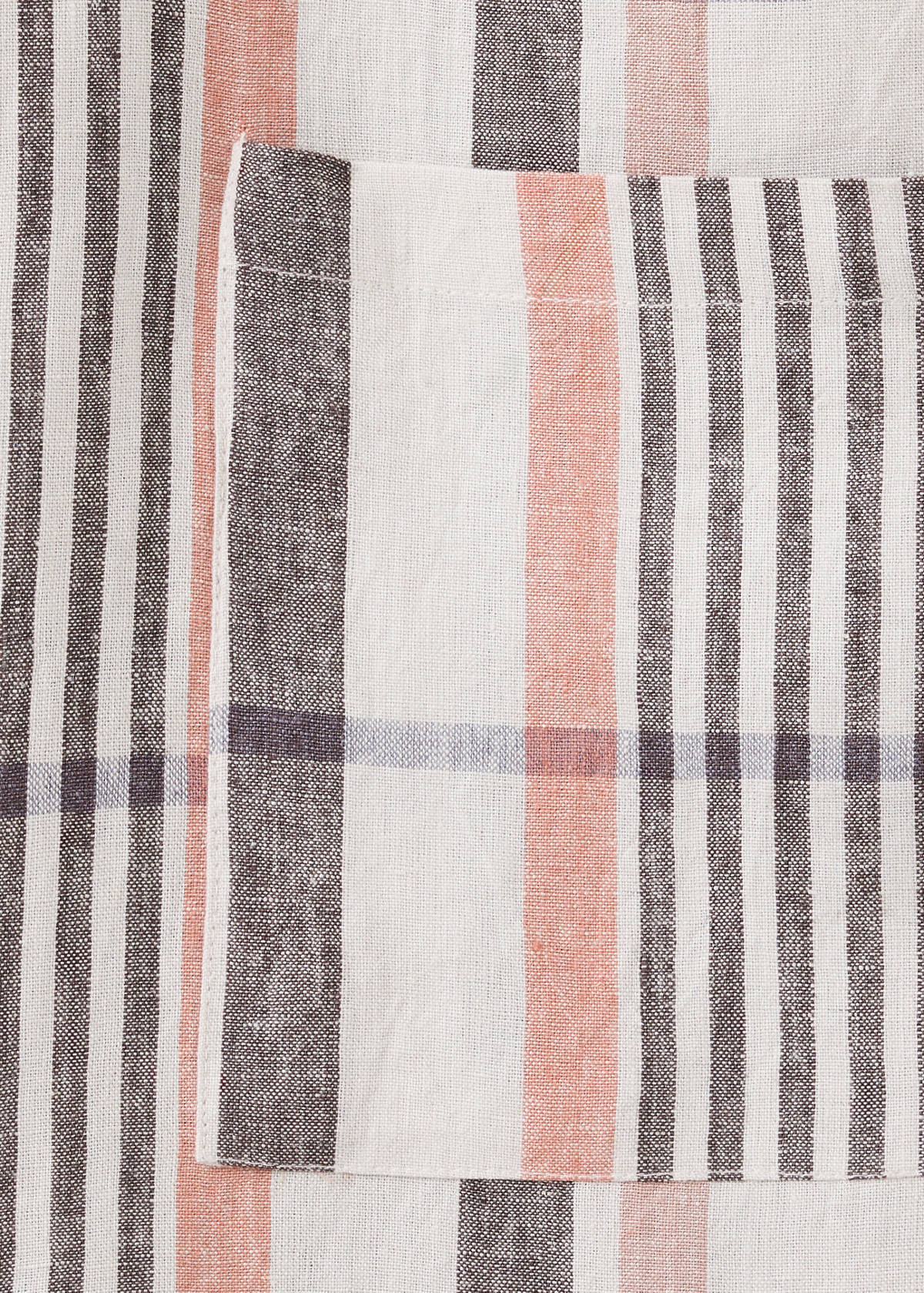 100% linen striped apron — Light/Pastel Grey