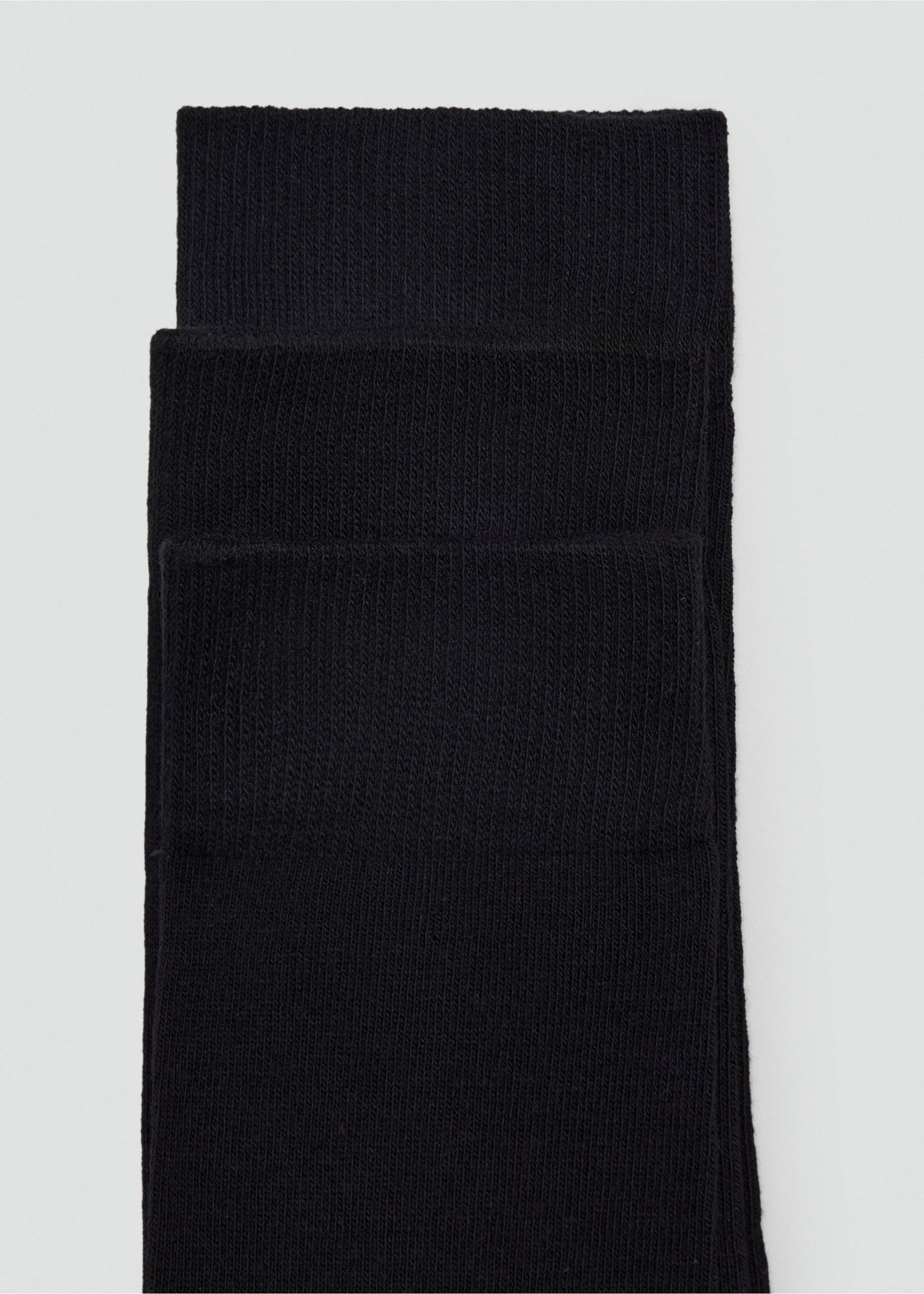 Lot 3 paires de chaussettes longues coton - Détail de l'article 8, Noir. Ref: 37031477-00.