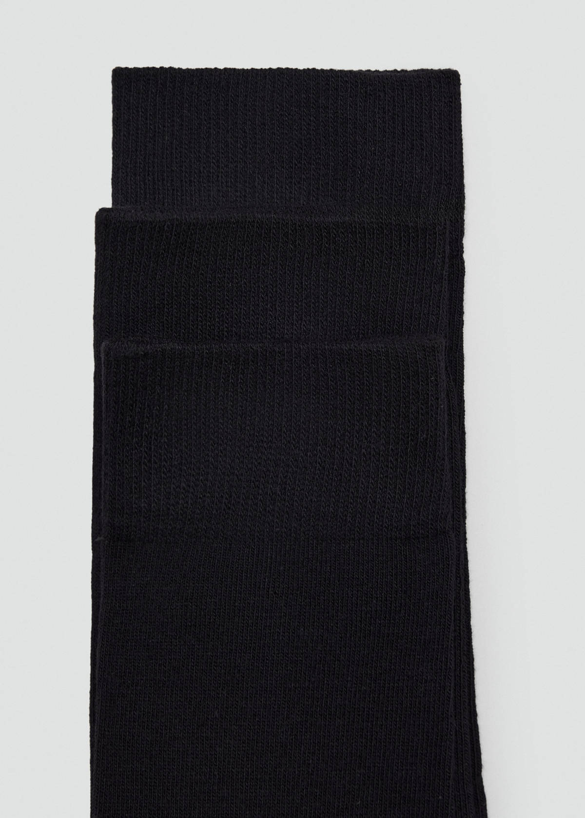 3-pack long cotton socks — Black
