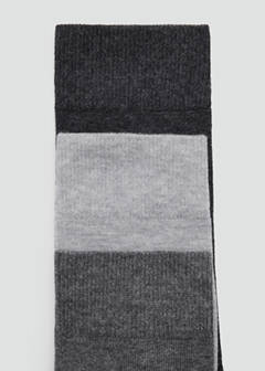 3-pack long cotton socks — Grey 2