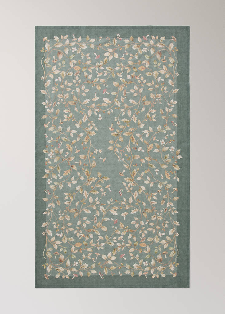 Autumnal printed linen-cotton tablecloth for 6 to 8 guests - thumbnail 5