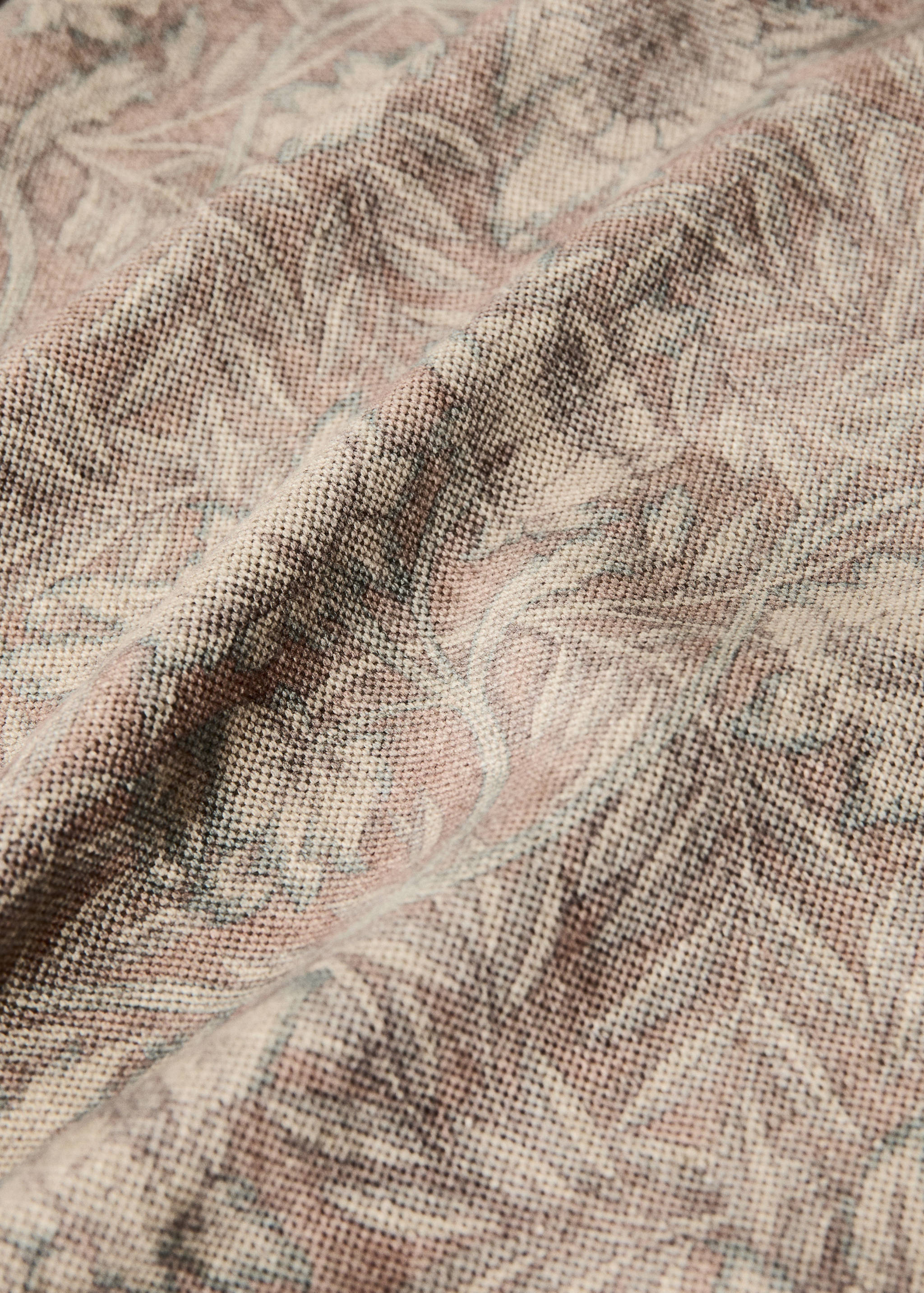 Cotton linen floral-print tablecloth for 6 to 8 diners - Details of the article 1