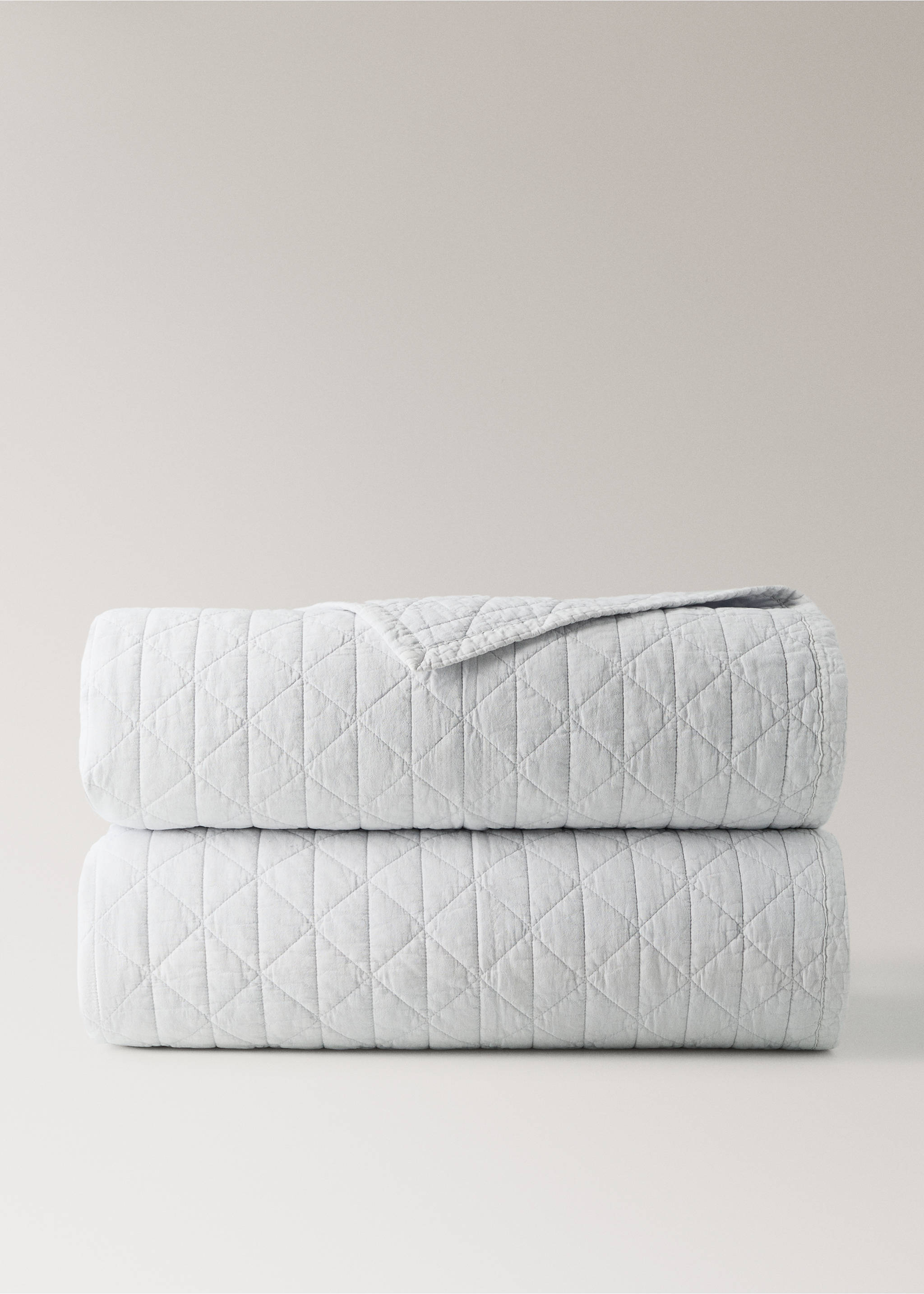 Children's quilt with diamond design for cot bed - Article without model, Grey. Ref: 37031484-00.