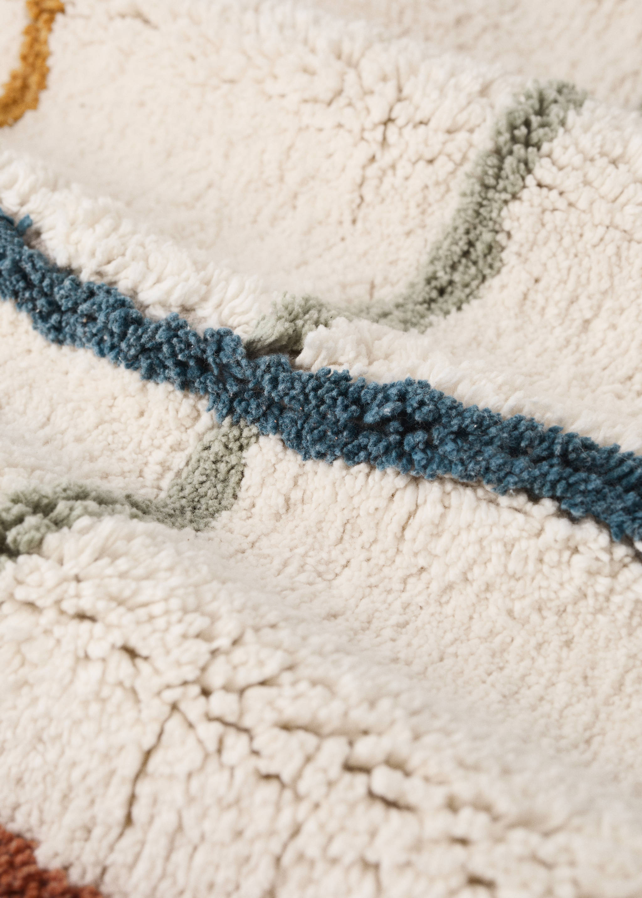 Multicoloured striped cotton rug - Details of the article 2