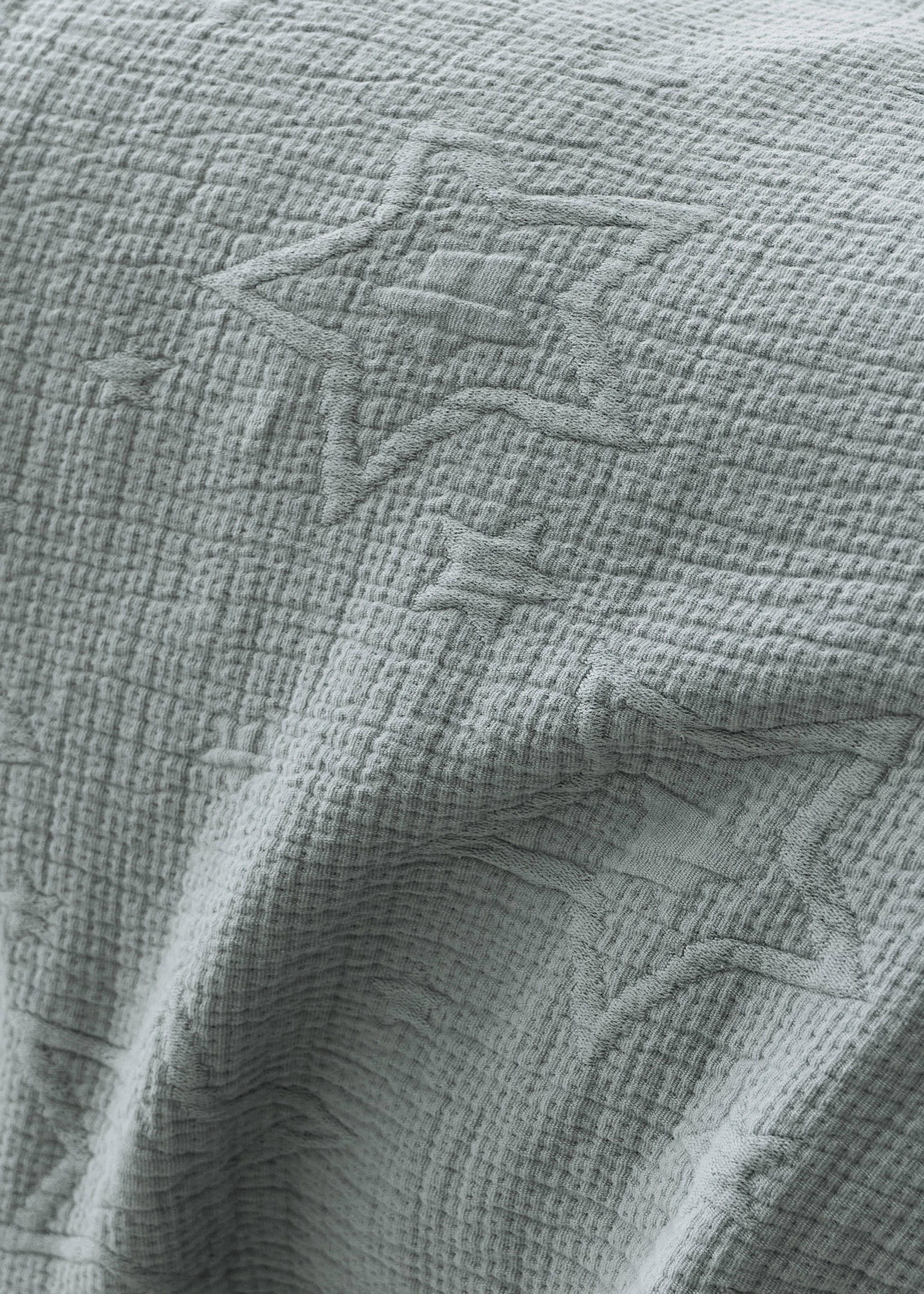 Jacquard cotton bedspread with stars for 90 cm bed - Panoramic plane