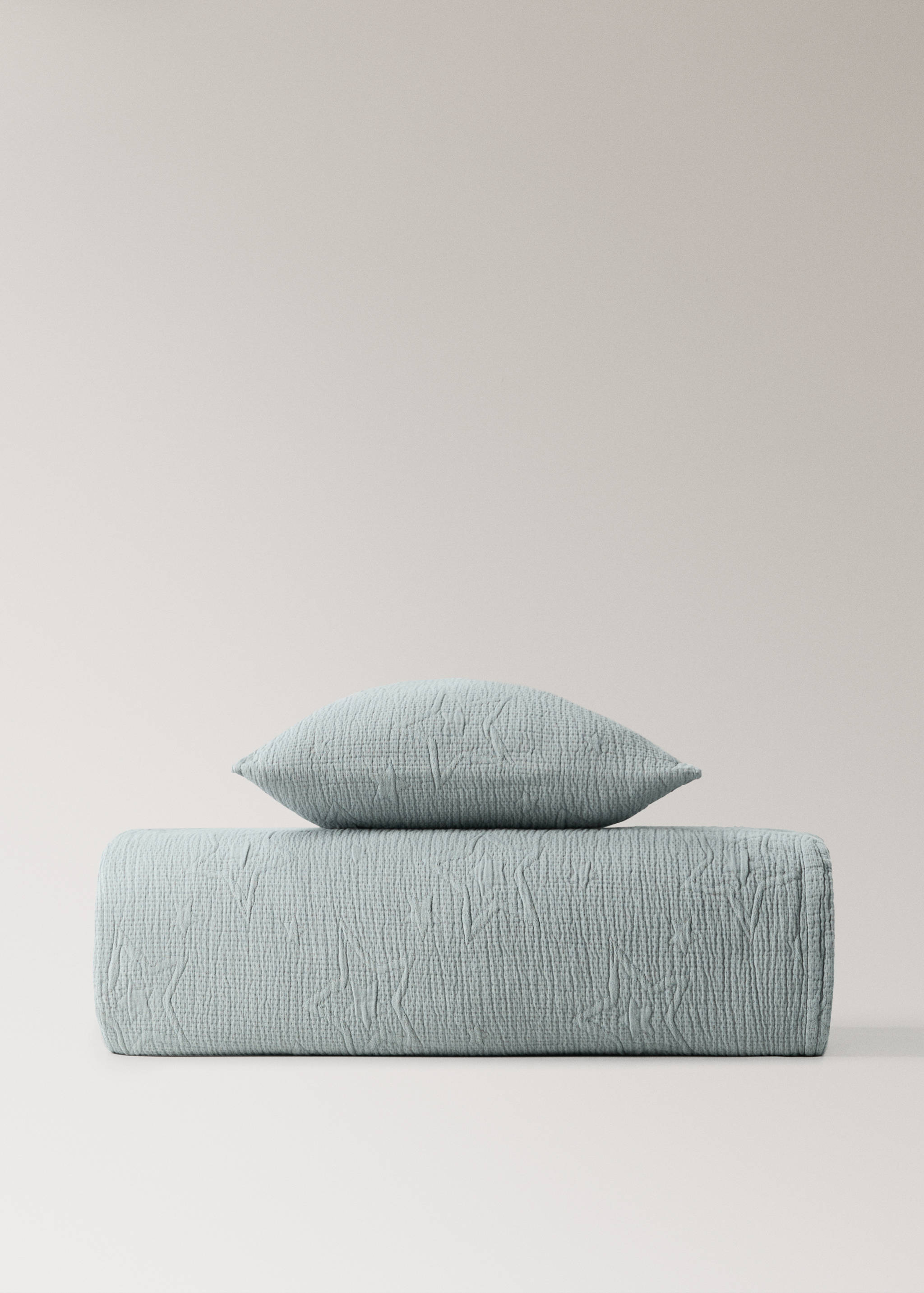 Jacquard cotton bedspread with stars for 90 cm bed - Details of the article 2