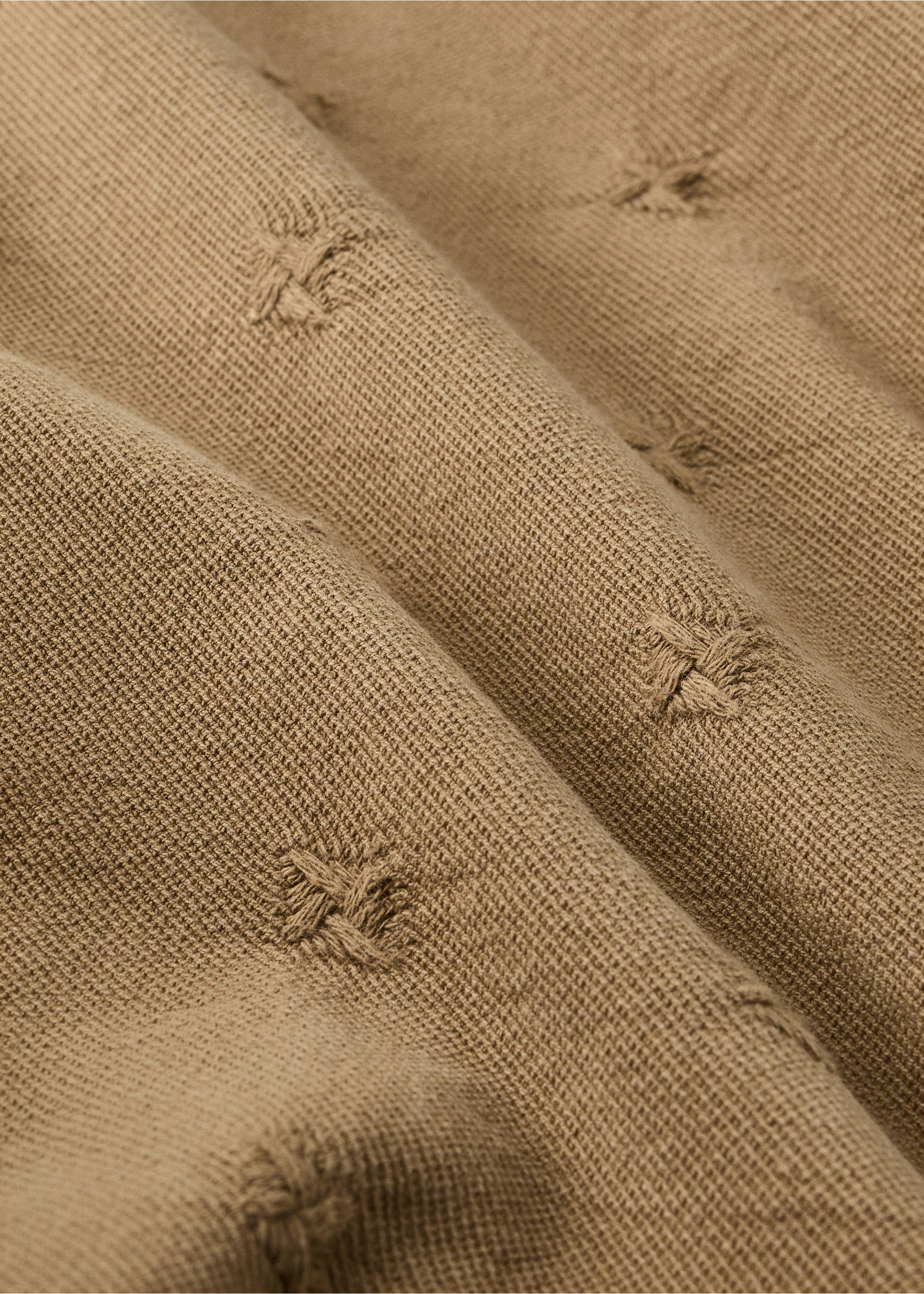 Couvre-lit enfant coton jacquard lit 90/105 cm - Détail de l'article 2, Kaki. Ref: 37031491-00.