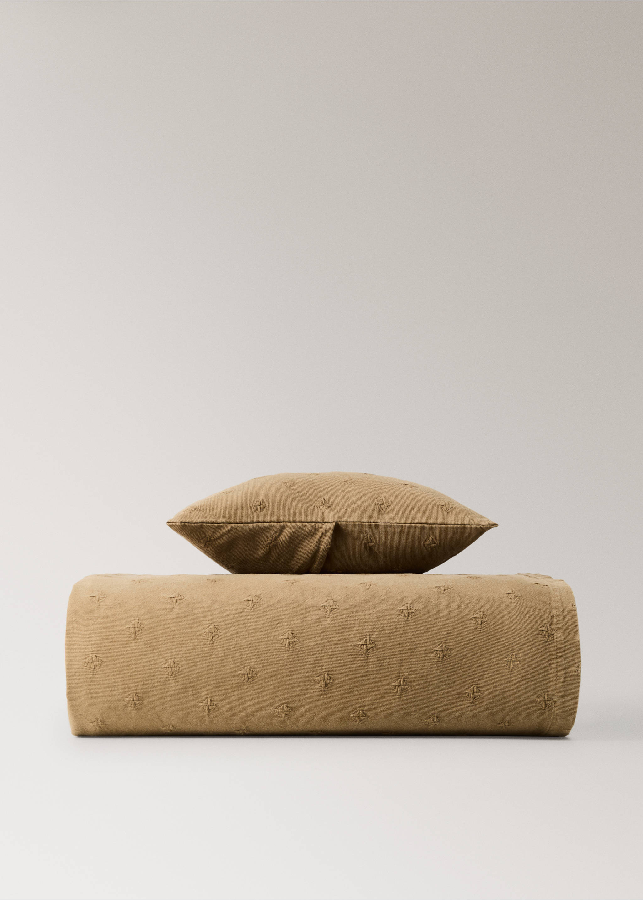 Couvre-lit enfant coton jacquard lit 90/105 cm - Détail de l'article 3, Kaki. Ref: 37031491-00.