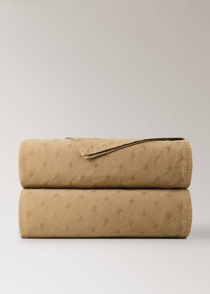 Kindertagesdecke aus Baumwoll-Jacquard für 90/105 cm Bett — Khaki