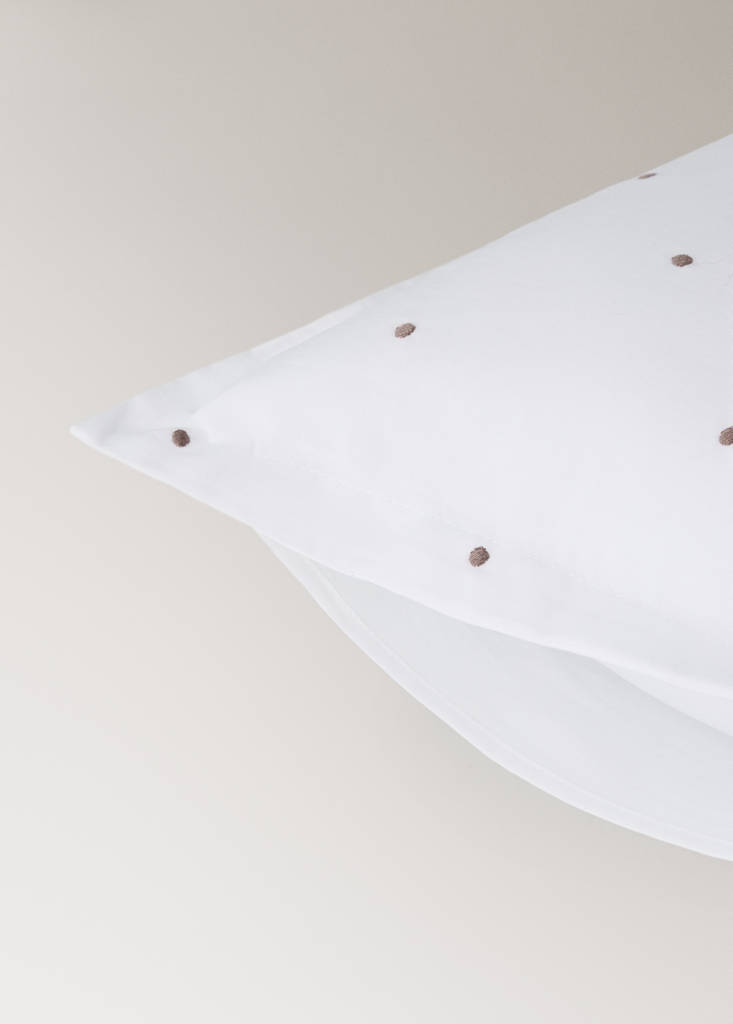 Plumeti cotton percale cushion cover 30x40 cm — Medium Brown