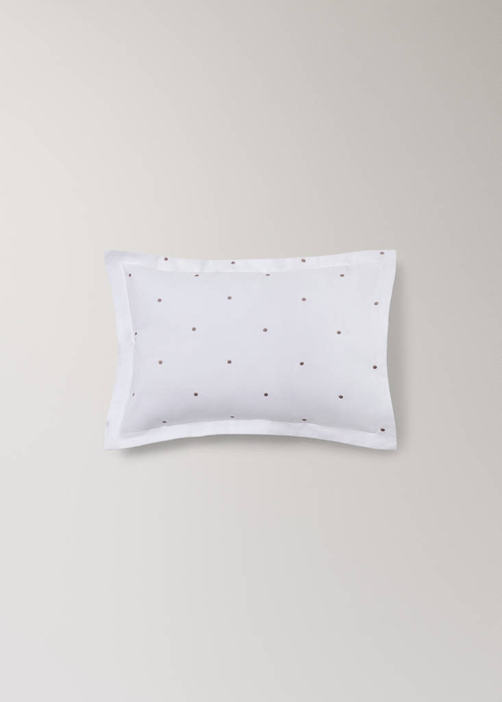 Plumeti cotton percale cushion cover 30x40 cm — Medium Brown