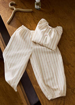 Striped pajama trousers — Nude 1