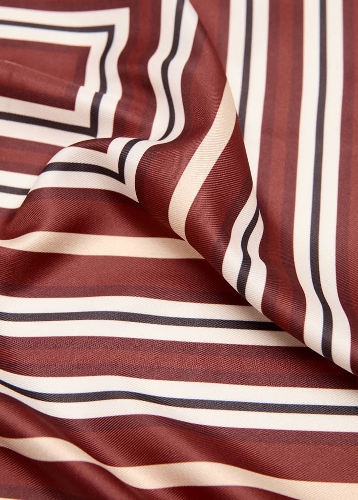 Geometric printed foulard — Burnt Orange