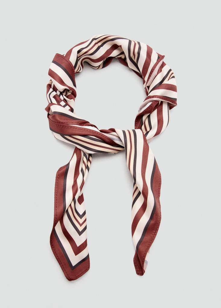 Geometric printed foulard — Burnt Orange
