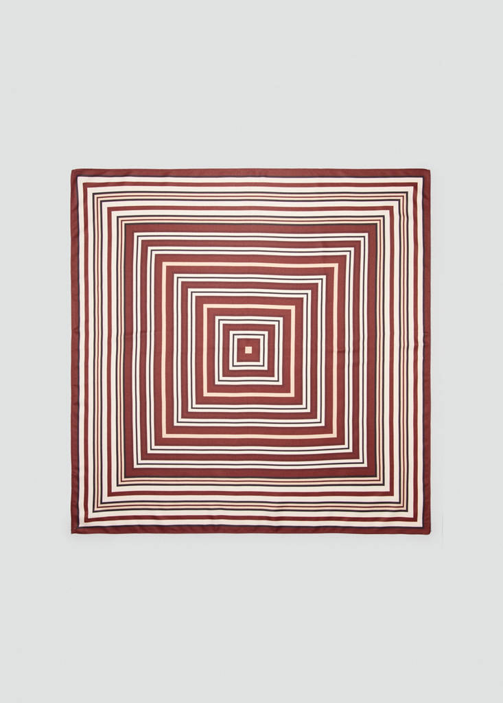 Geometric printed foulard — Burnt Orange
