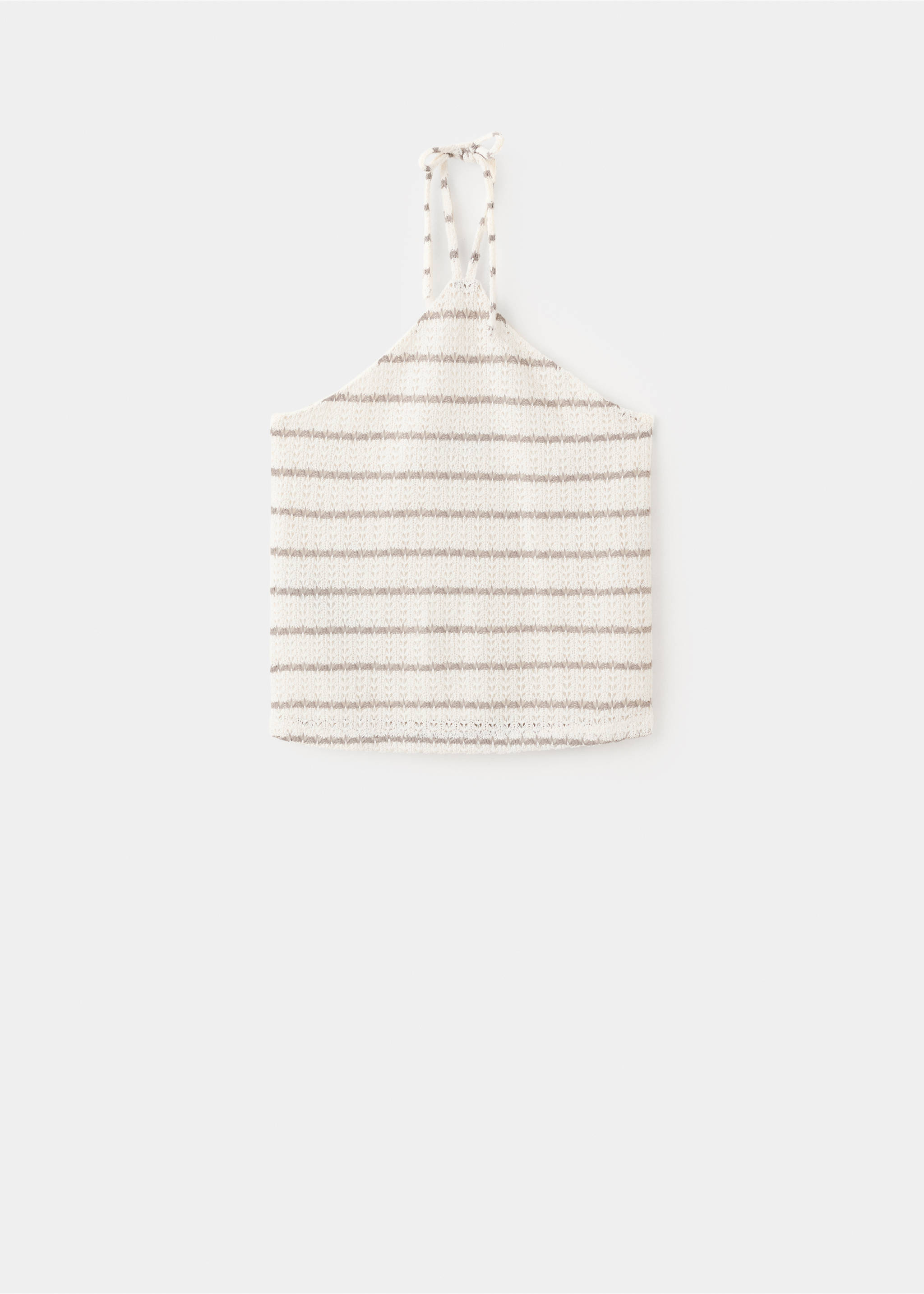 Crochet halter top - Article without model, Ecru. Ref: 37031511-00.