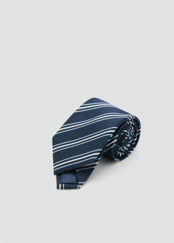 Striped tie — Blue