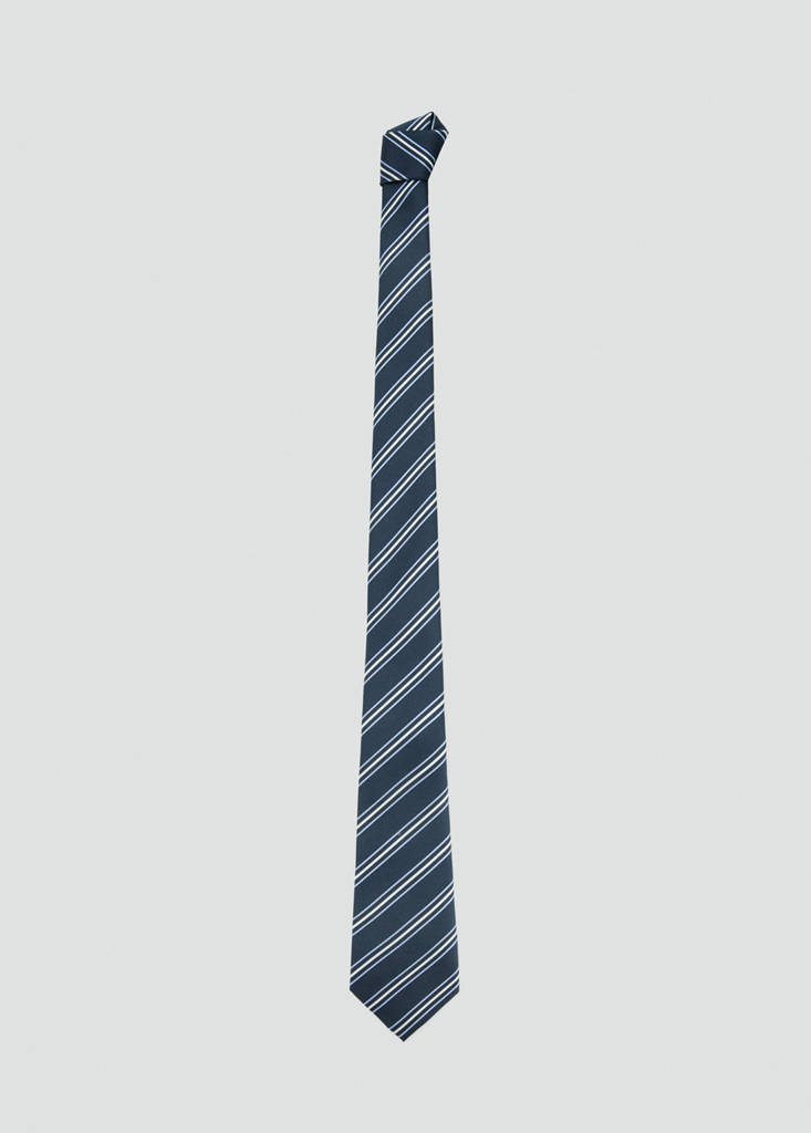Striped tie — Blue