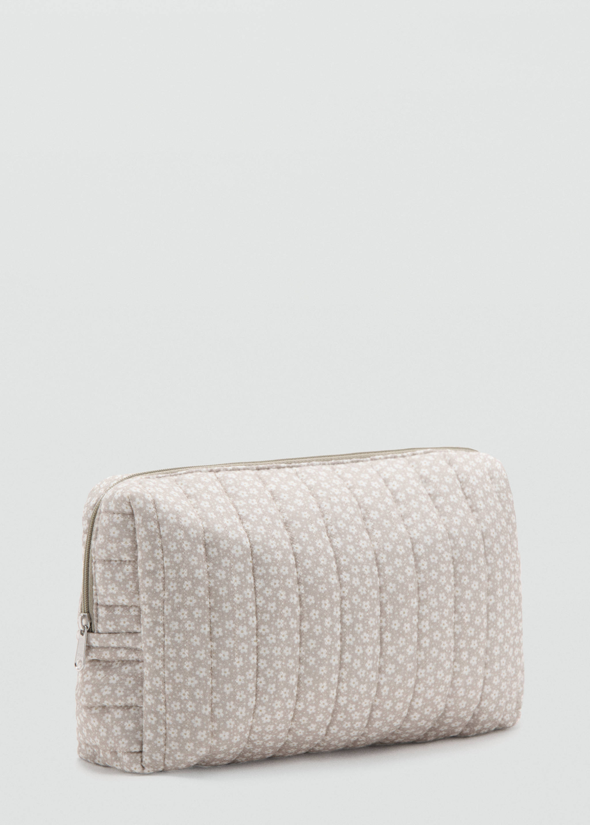 Printed cotton toiletry bag - Medium plane