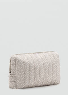 Printed cotton toiletry bag — Medium Brown 3