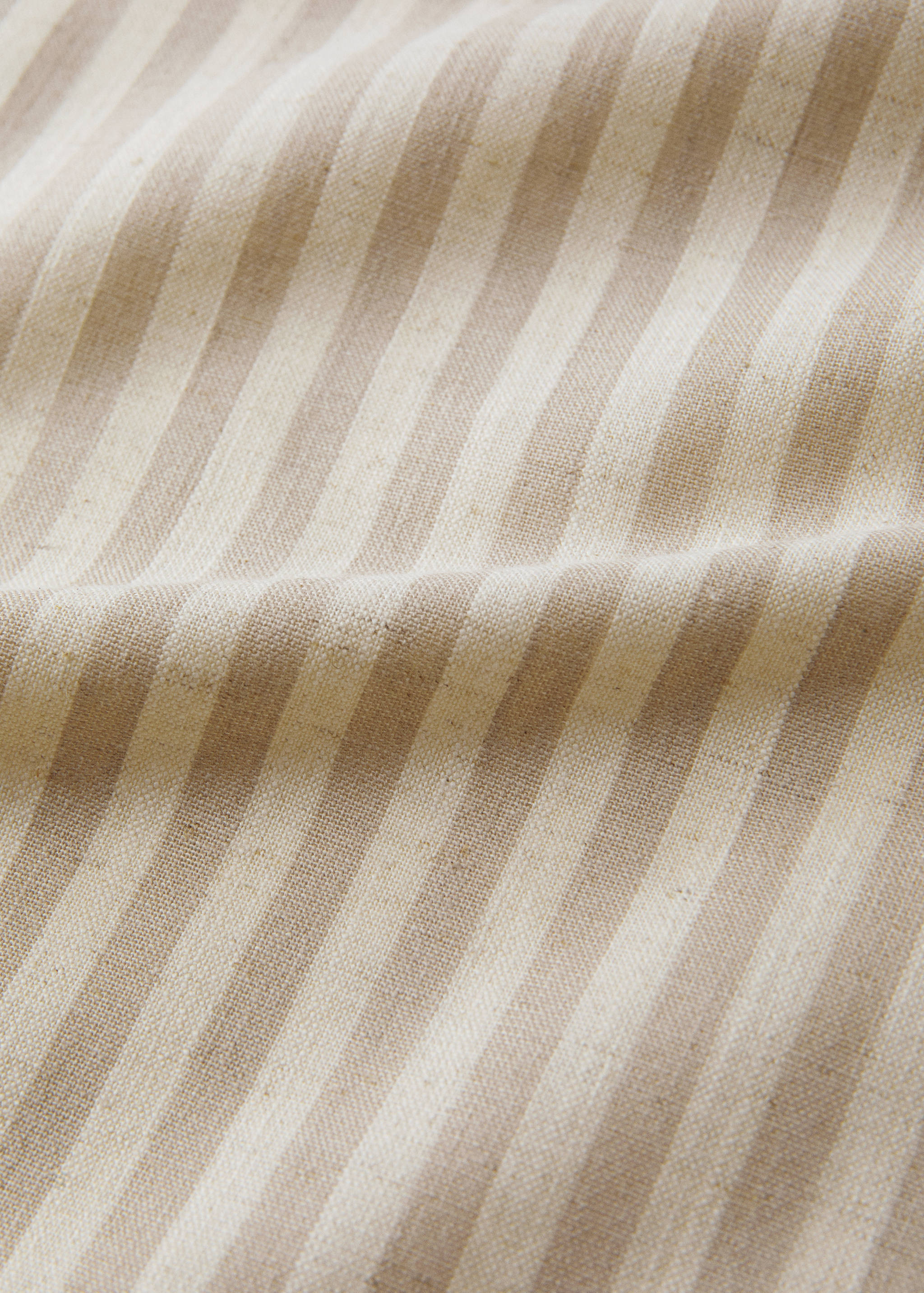 Cotton stripe curtain with medium opacity - Details of the article 1